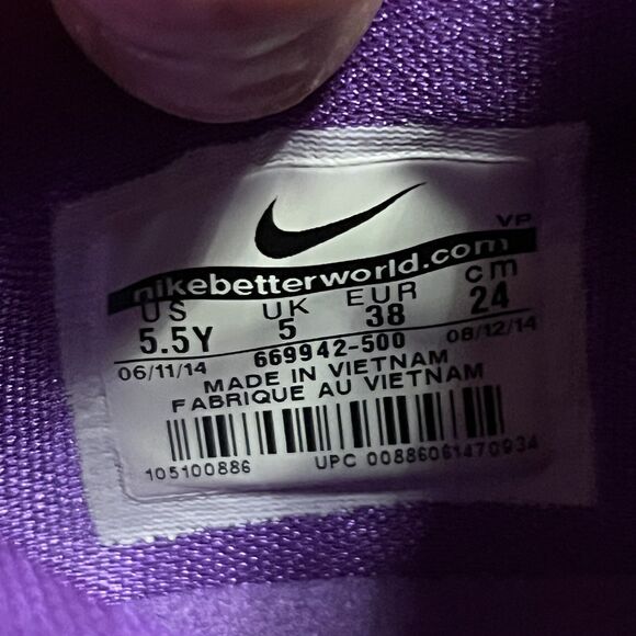 NIKE KD VII Shoes Purple 669942-500 Youth Kevin Durant Size 5.5Y NICE! - Picture 7 of 9